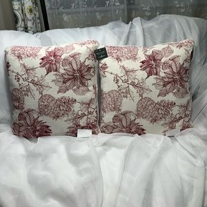 Holiday Christmas Seasonal Pillows 18x18 (2 included)